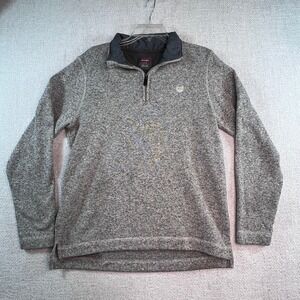 Wrangler Outdoor Quarter Zip Fleece Pullover Gray‎ Men's Small